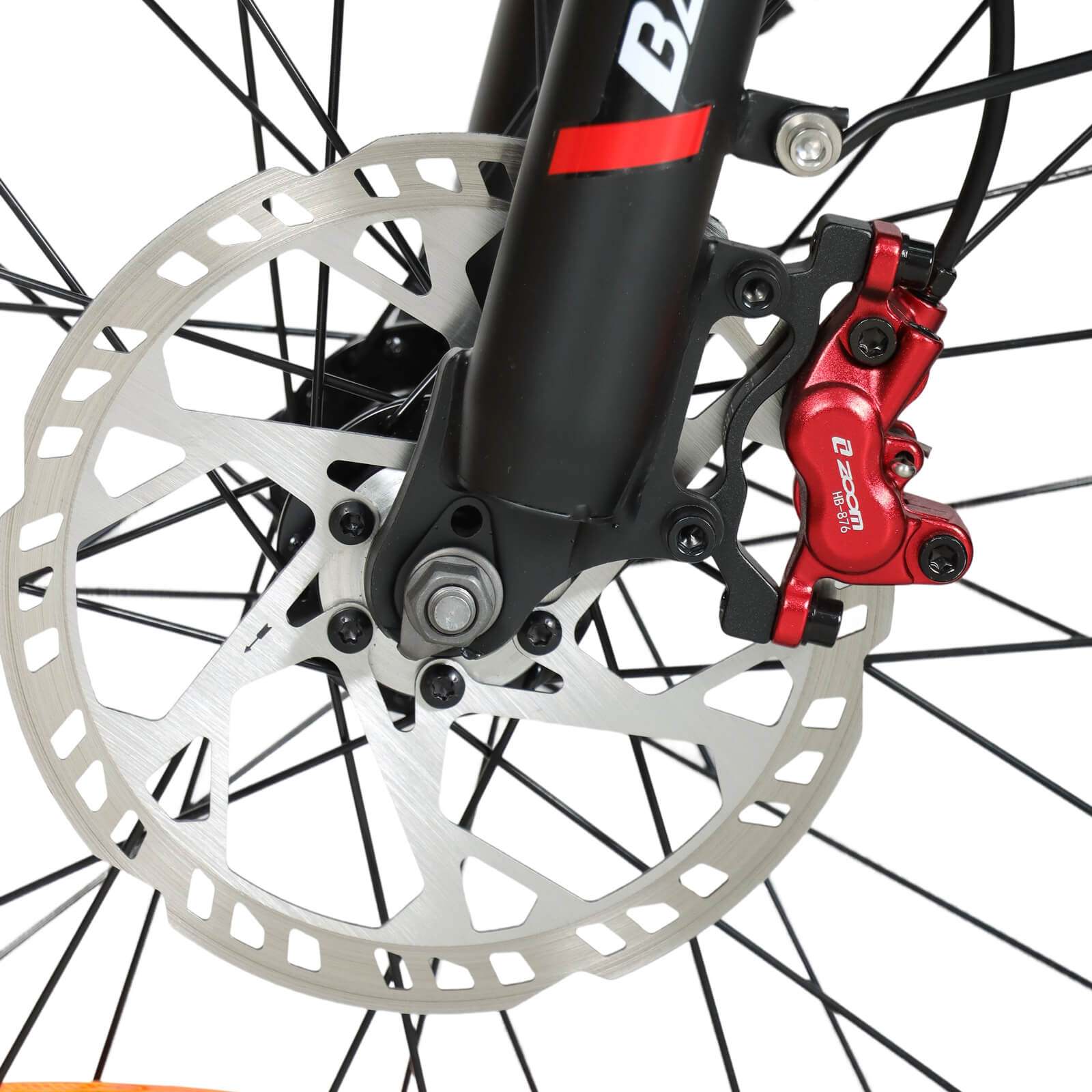 Front disc brake detail on dm-2001 60V 60V electric bike