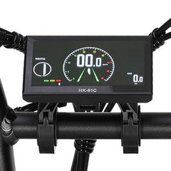 LCD display close-up on DP-2033 48V ebike for adults