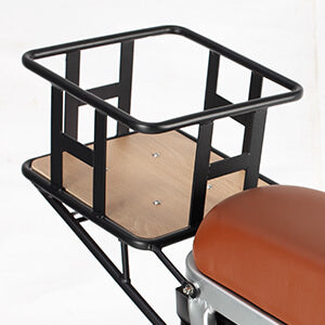 Rear cargo rack detail on DP-2033 48V dual battery ebike