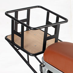 Rear cargo rack detail on DP-2033 48V dual battery ebike