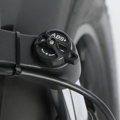 Adjustable front suspension with lockout knob on Baolujie DP-2602 48V dual motor electric bike