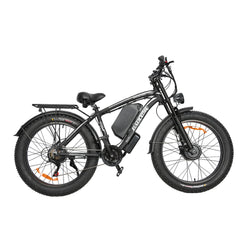 Right side view of black Baolujie DP-2602 52V dual motor electric bike for adults.