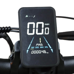 Close-up of color LCD display on Baolujie DP-2602 52V.