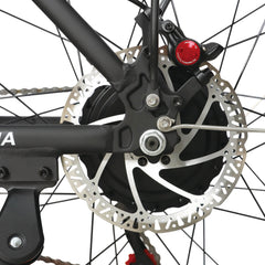 Rear disc brake detail of Baolujie DP-2602 52V dual motor electric bike.