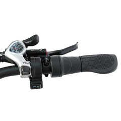 Right handlebar of Baolujie DP-2602 52V dual motor electric bike with ergonomic grips.