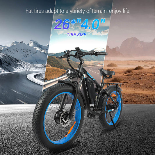 Fat tires 26x4 inches on DP-2603 48V 3000W electric bike