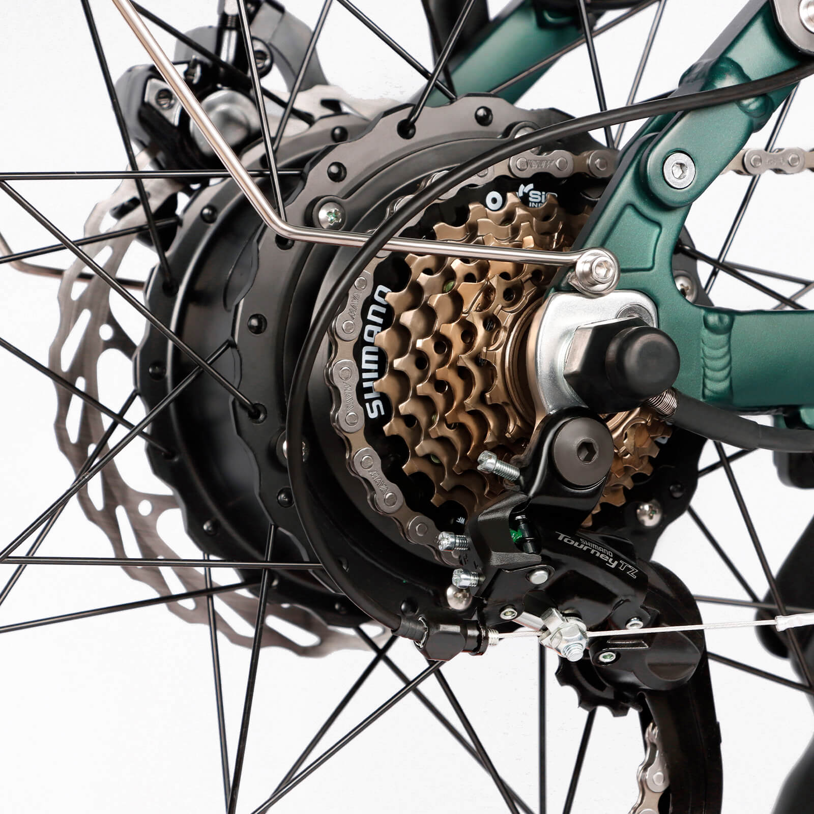 Gear system detail on DP-2603 48V dual motor electric bike