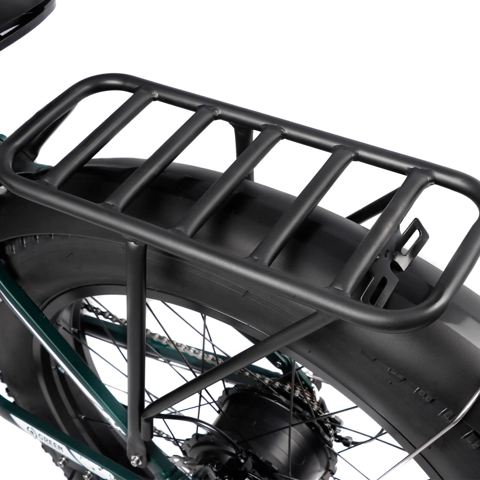 Rear rack detail on DP-2603 48V dual motor electric bicycle
