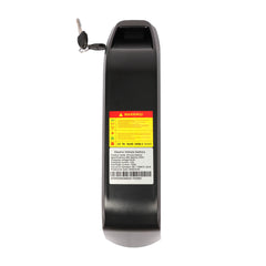 Close-up of removable battery on DP-2603 48V dual motor electric bicycle
