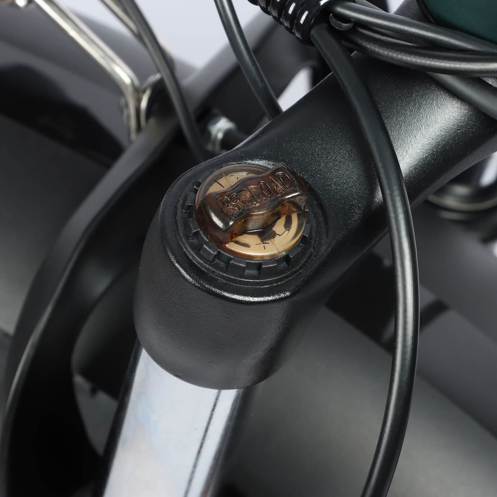 Front suspension detail on DP-2603 48V dual motor electric bike