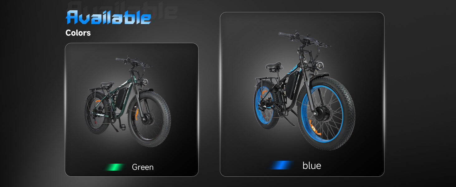 Available colors of DP-2603 52V dual motor electric bicycle