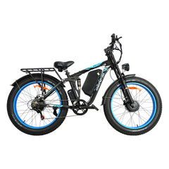 Right side view of blue DP-2603 52V dual motor electric bike