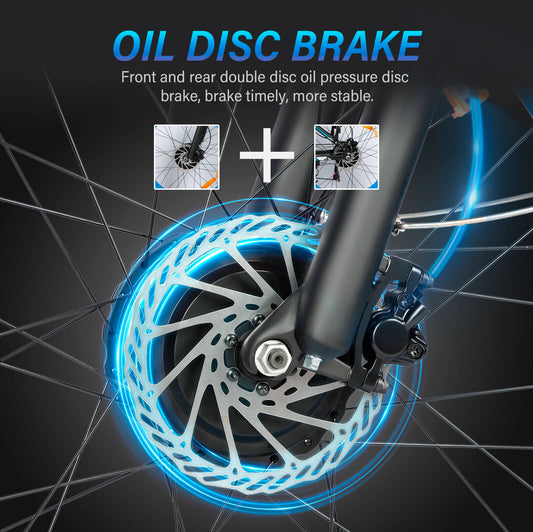 Dual disc brakes on DP-2603 52V dual motor electric bike