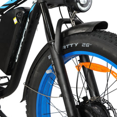 26*4.0 inch Fat tire close-up on DP-2603 52V 3000W electric bike