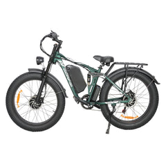 Left side view of green DP-2603 52V dual motor electric bicycle