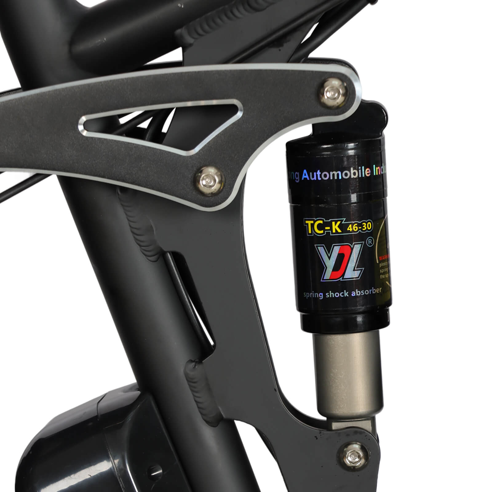 Mid suspension detail on DP-2603 52V dual motor electric bike