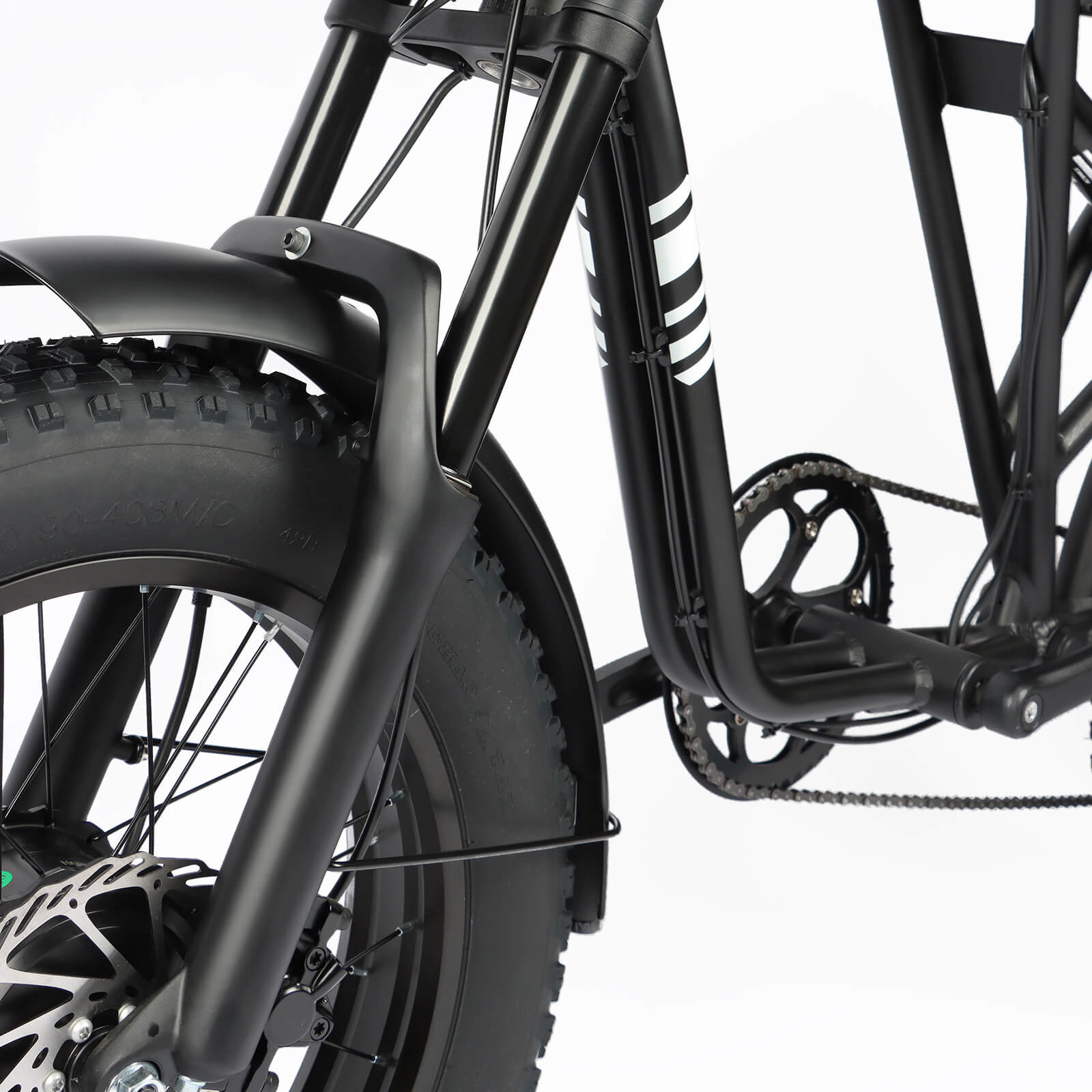Front fork structure on DP-2008 electric bike