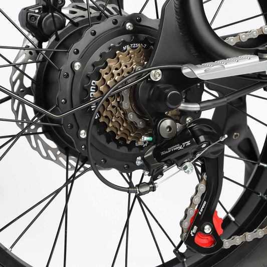 Gear system and derailleur close-up on DP-2008