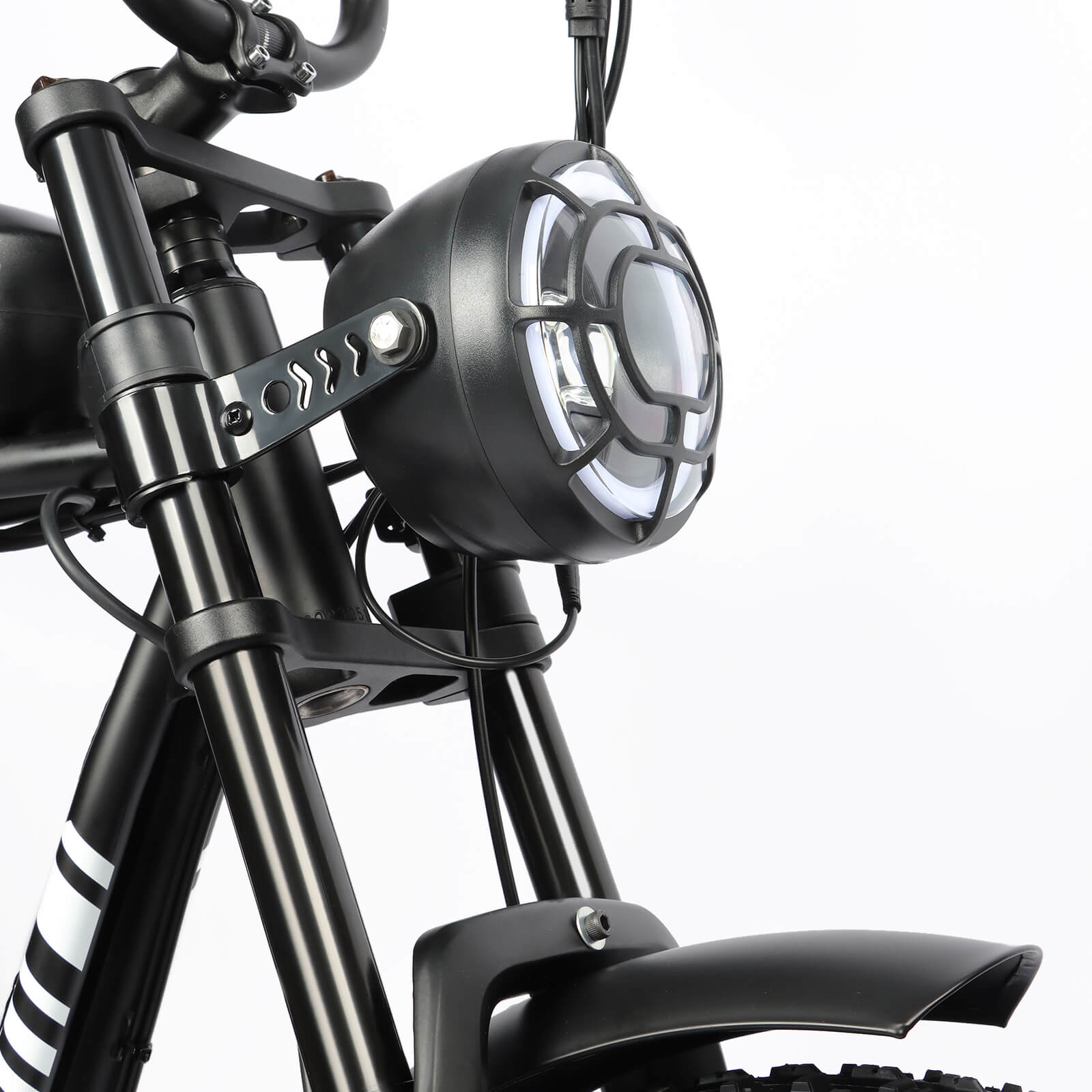 Headlight detail on Voltvibe DP-2008 electric bike