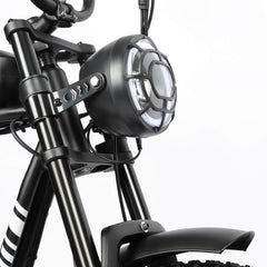 Headlight detail on Voltvibe DP-2008 electric bike