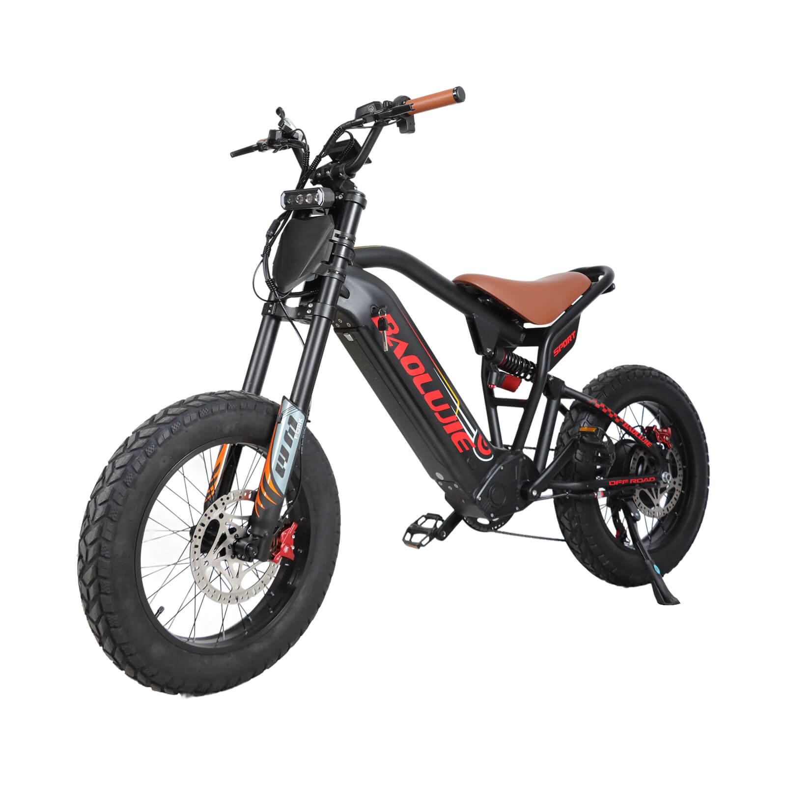 Front left angle view of black Voltvibe P2 electric bike