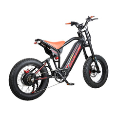 Rear right angle view of black Voltvibe P2 electric bike for adults