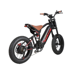 Rear right angle view of black Voltvibe P2 electric bike